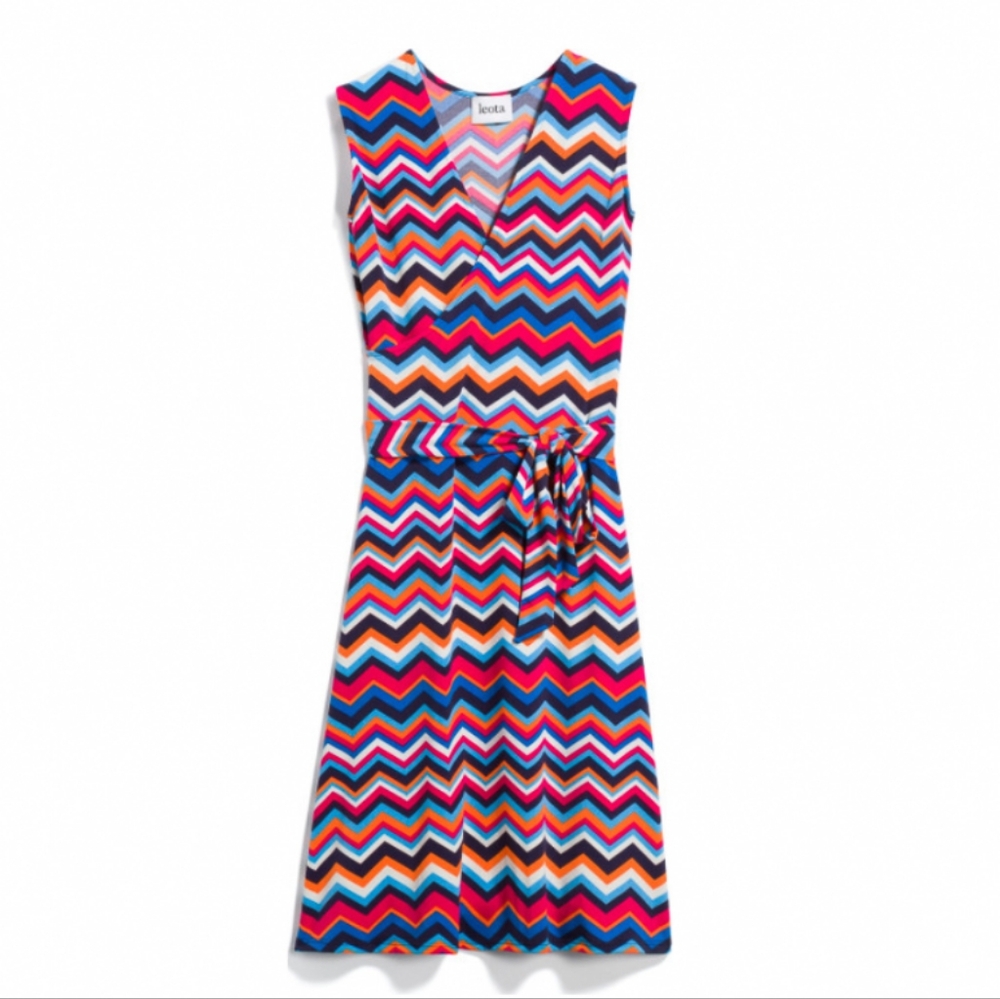 Leota Finnley Chevron Faux Wrap Dress From Stitch Fix - Medium